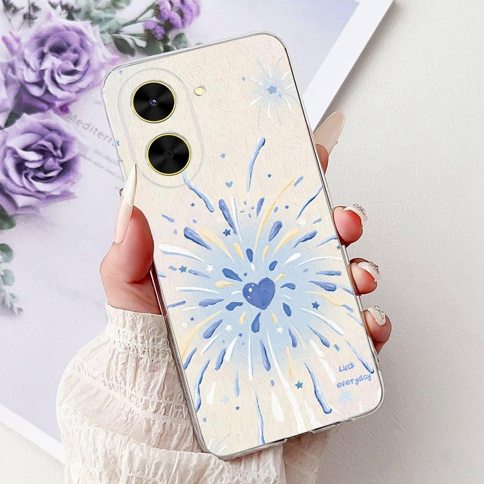 For Redmi A5 NFC 5G Case Cover Clear Luxury Kawaii Cute Cat Fashion Flowers Funny Painted Soft Phone Case For Redme A5 NFC 5G