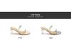 Summer 2025 Korean Fairy Square Toe Rhinestone Strap Transparent Chunky Heel Sandals for Women