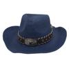 Cross-Border Outdoor Beach Sunshade And Sunscreen Jazz Hat, New Cow Head Belt Accessories, Tibetan Tibetan Western Cowboy Top Hat