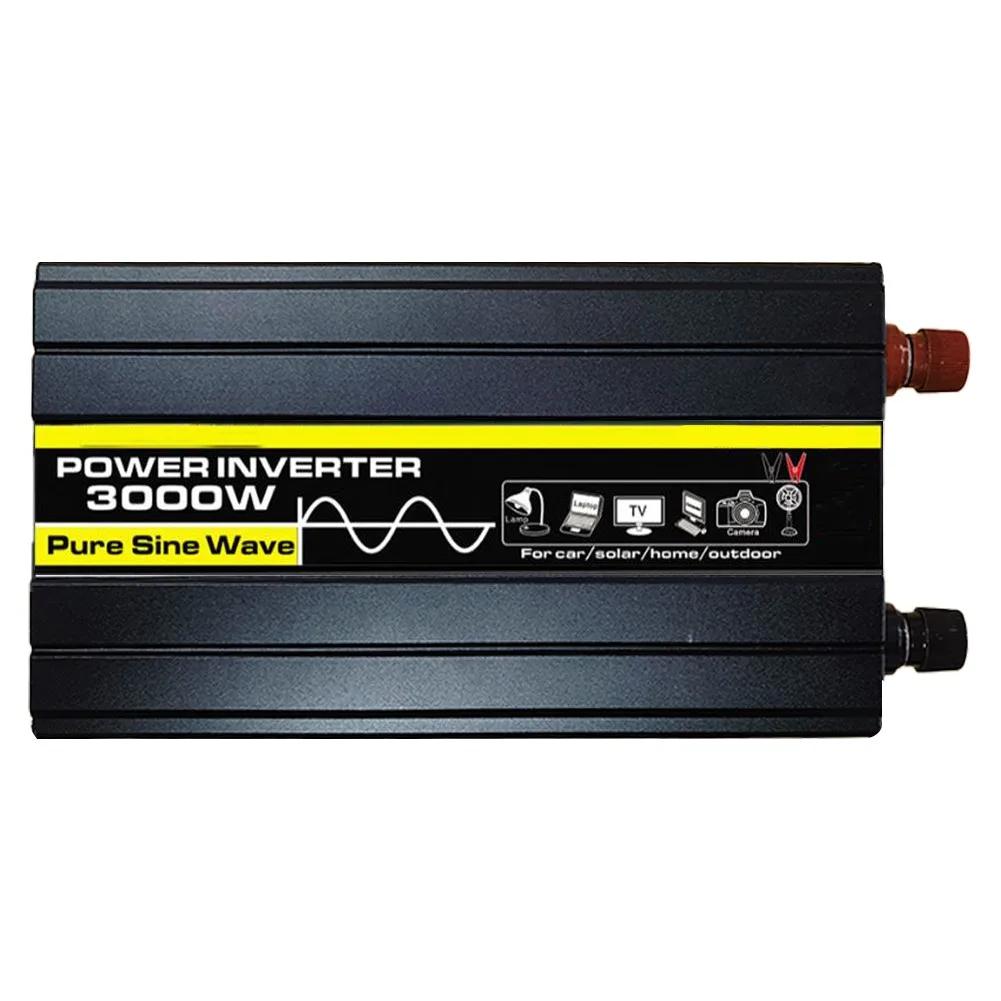 Peak 3000W Pure Sine Wave Inverter 12V 220V Power Converter Adaptor 12V ~ 220V 3000W Home Solar Inverter Power For Truck Outdoor