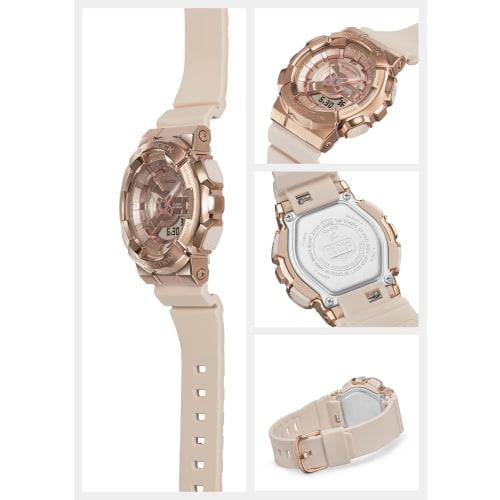 Casio Watch G-Shock Mid Size Model Metal Covered GM-S110PG-4AJF Ladies Pink Beige