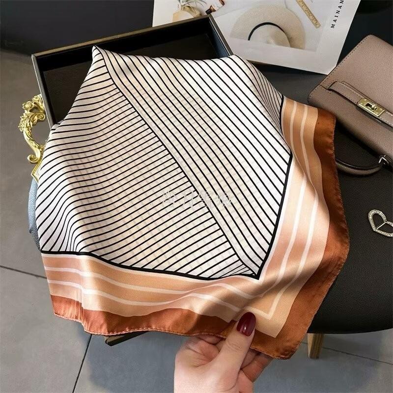 70 silk scarf square scarf high sense fashion versatile professional simulation silk small scarf versatile printed women's silk scarf