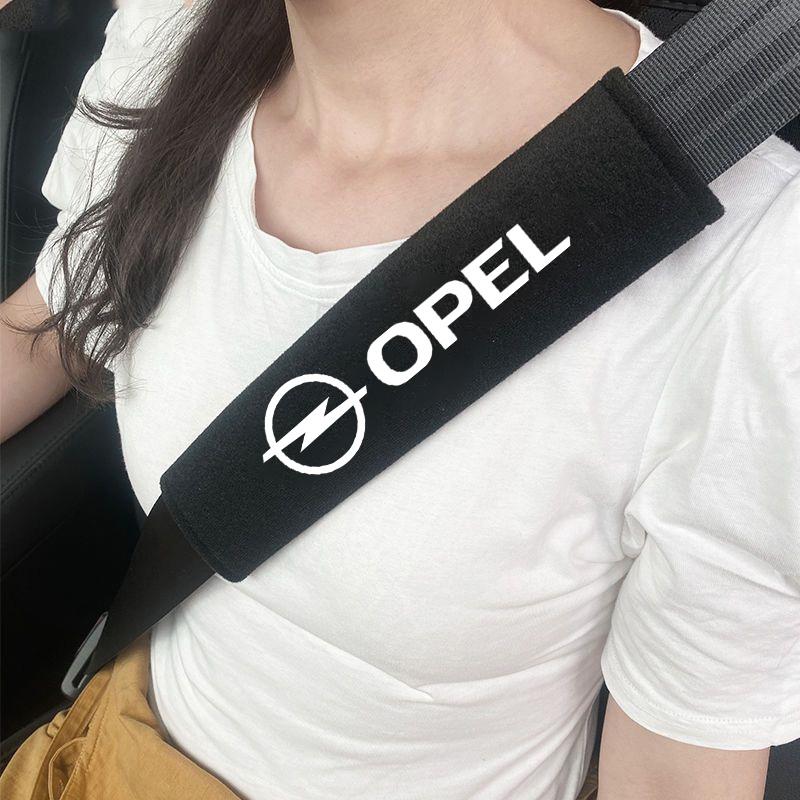 Car Seat Belt Shoulder Protector Cover Auto Emblem Style Accessory For Opel Corsa D Astra Insignia Mokka Adam Combo OPC Vauxhall