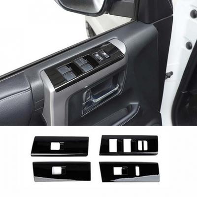 Glossy Black Window Lift Switch Button Decor Trim Cover Bezels for 4runner 2010+
