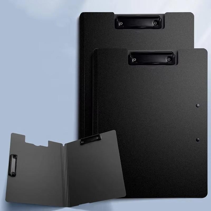 1pcs A4 Profile Clipboard Double Clip Clipboard With Cover Office Documents Organizer Writing Pad Paper Storage A4 File Folders