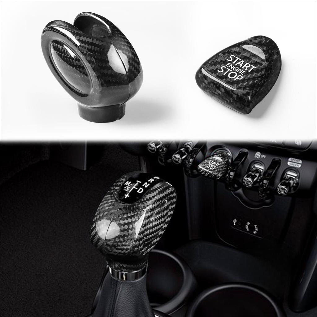 For Mini Cooper F54 F55 F56 F57 F60 Countryman Carbon Fiber Stickers Interior Trim Car Gear Shift Knob Cover
