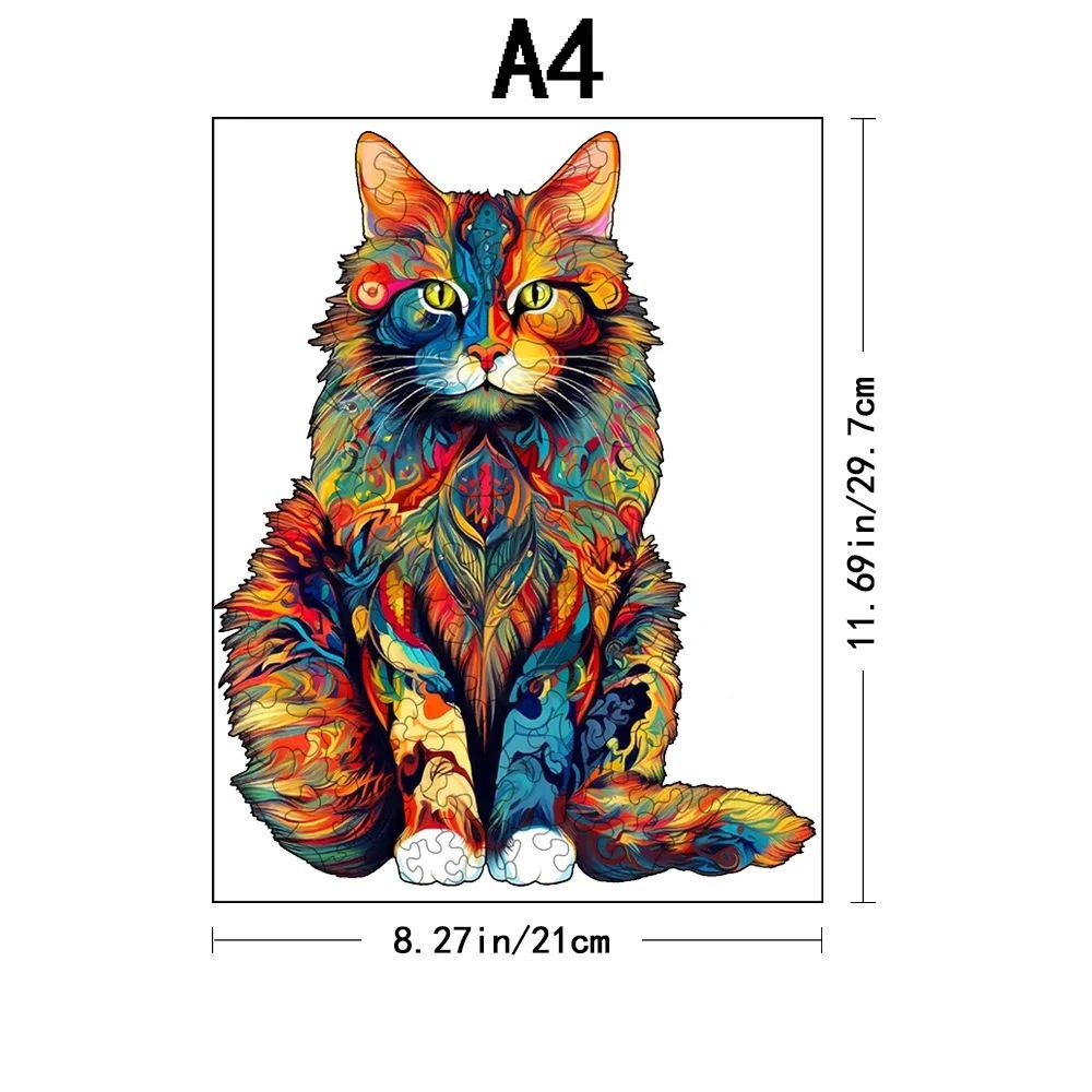 Colorful Peacock Wooden Jigsaw Puzzle - Unique DIY Animal Gift for Kids