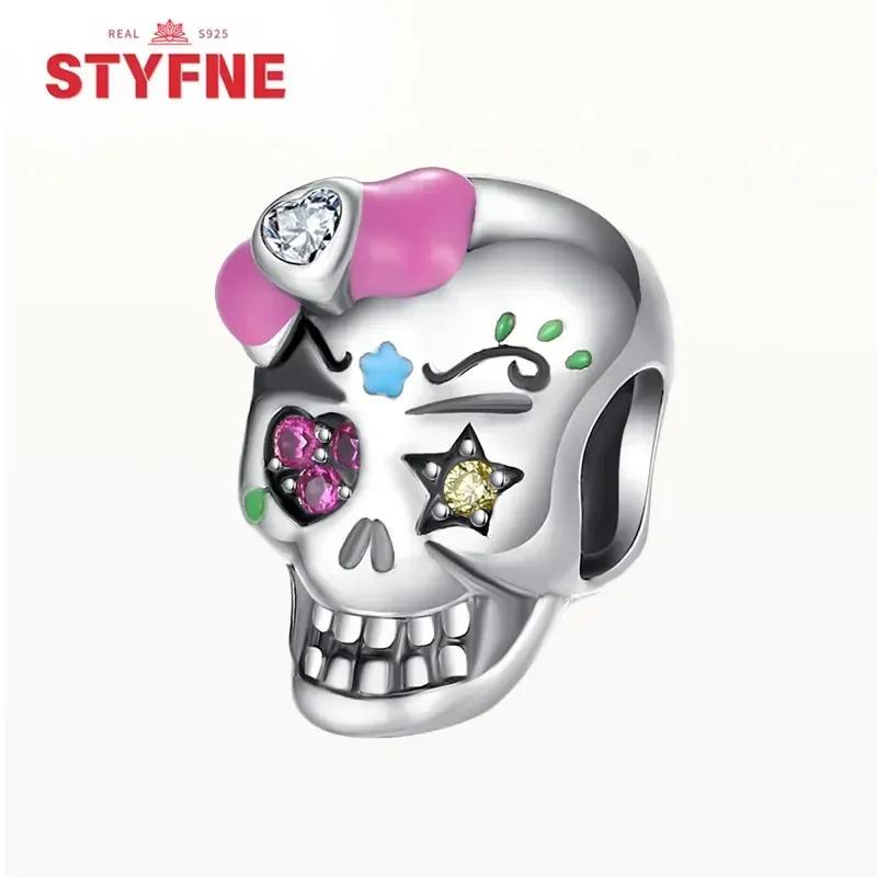 Copperdevil Skull Beads Bat Halloweencopper Charms For Original Bracelet Diy Charming Fine Jewelry Gift For Women