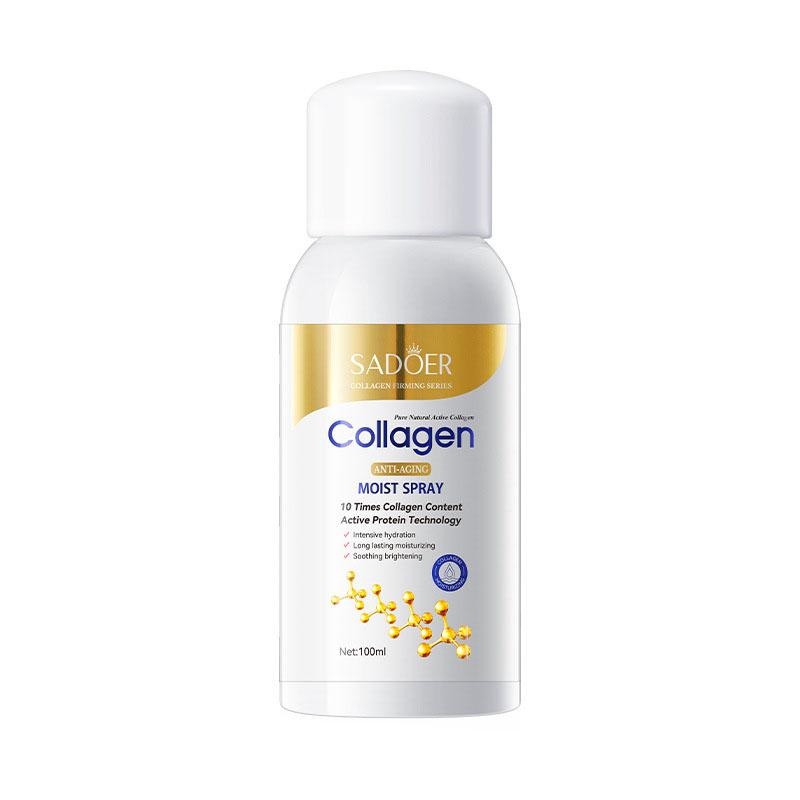 SADOER Collagen Anti Wrinkle Moisturizing Facial Spray Hydrating Brightening Soothing Face Toner Spray Facial Lotion 100ml