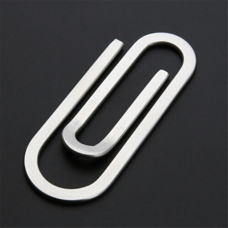 Geld Clips Creatief Roestvrij Staal Metalen Paperclip Houder Map Bankbiljet Hot Verkoop Clip Zilver 2025 Nieuw