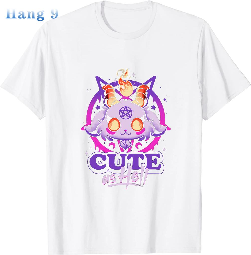 Fofo pra Caramba Kawaii Baphomet Satan Goth Lúcifer Bode Satânico Camiseta