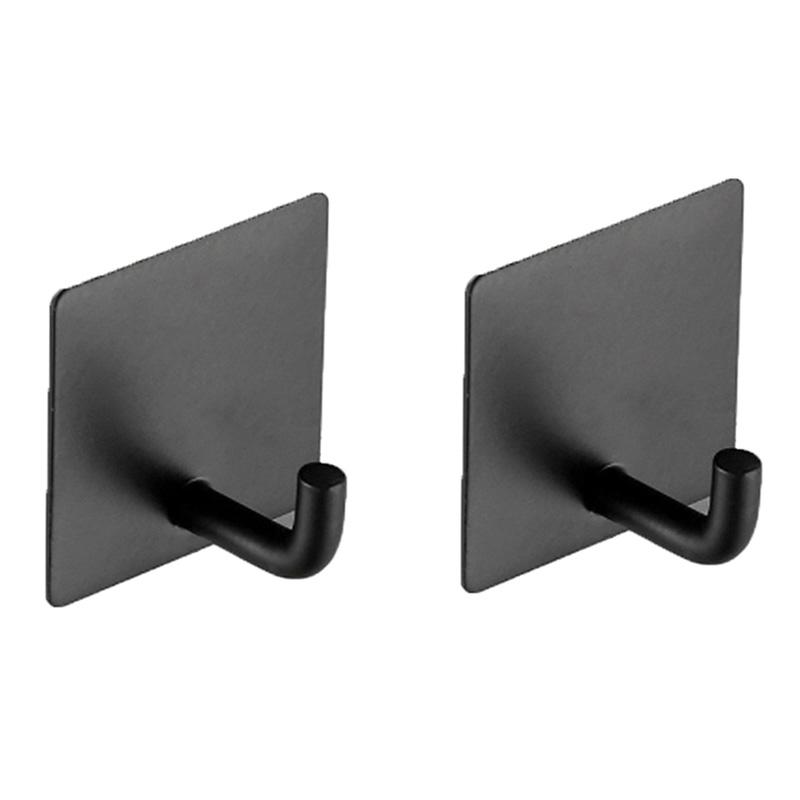 1/2/4/6pcs Stainless Steel Hook, Self Adhesive Towel Coat Hooks, Coat Rack Wall Mounted For Key, Towel, Bags, Cup, Hat