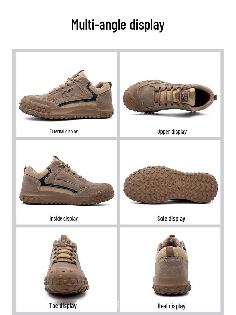 Men's Protective Work Shoes – Anti-Smash, Anti-Puncture, Low-Top, Breathable, Four Seasons Casual Footwear