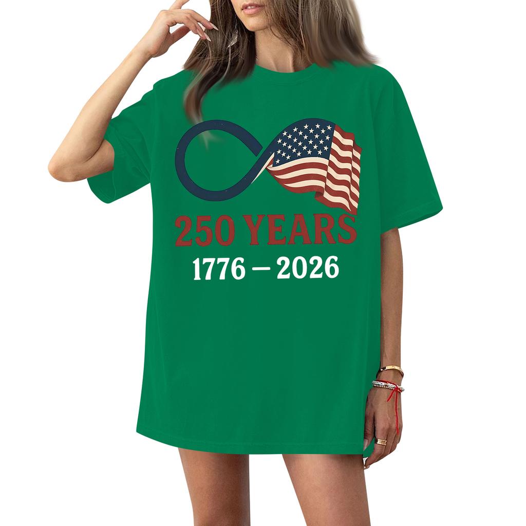 Damen Rundhals Bedrucktes Kurzarm T-Shirt Top