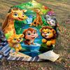 1PC Jungle Animals Umbrella-8-Rib Reinforced, Automatic Open, Lightweight & Durable, Fashion Accessory for Outdoor, H0413