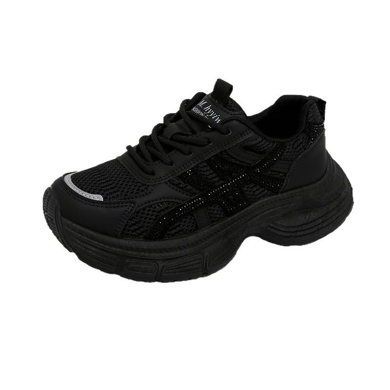 2025 new women's shoes platform heightening dad shoes women's versatile casual sports shoes women's shoes work shoes breathable mesh