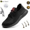 Work Safety Shoes For Men Lightweight Work Sneakers Breathable New Steel Toe Shoe Anti-Puncture Work Shoe Protective Boots