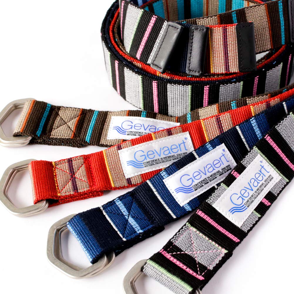 Double Ring Color Made in Canvas Fabric Stylish Orange [Gevalt] Belt, Border, Japan, Men's & Women's Belt, Unisex, Casual, Sturdy, Long, Fashionable,