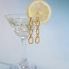  Stainless Steel Smooth Chain Tassel Earrings For Women Trendy Metal Texture 18 K Earrings Golden Accessories
