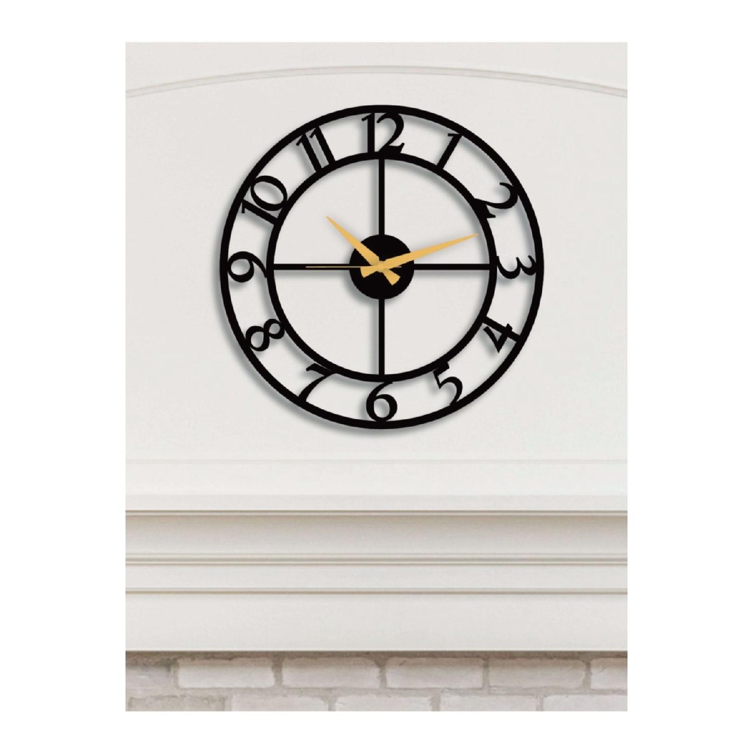 

Metal Black Wall Clock With Numbers 1.5 Mm Thickness 50x50 Cm чёрный