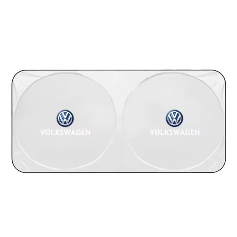Car Windshield Sun Shade Visor UV Protection Shield For VW GTI Polo Golf Passat Tiguan Arteon Touareg Taigo Caddy Jetta Hub Cap