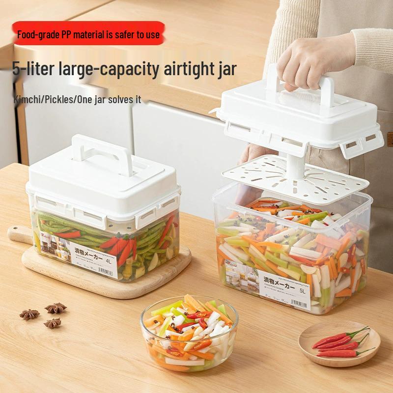 Home Story Korean-Style Press-Type Pickled Vegetable Jar