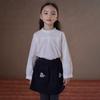 Hacikis Girls' French Style Cotton Long-Sleeve Top