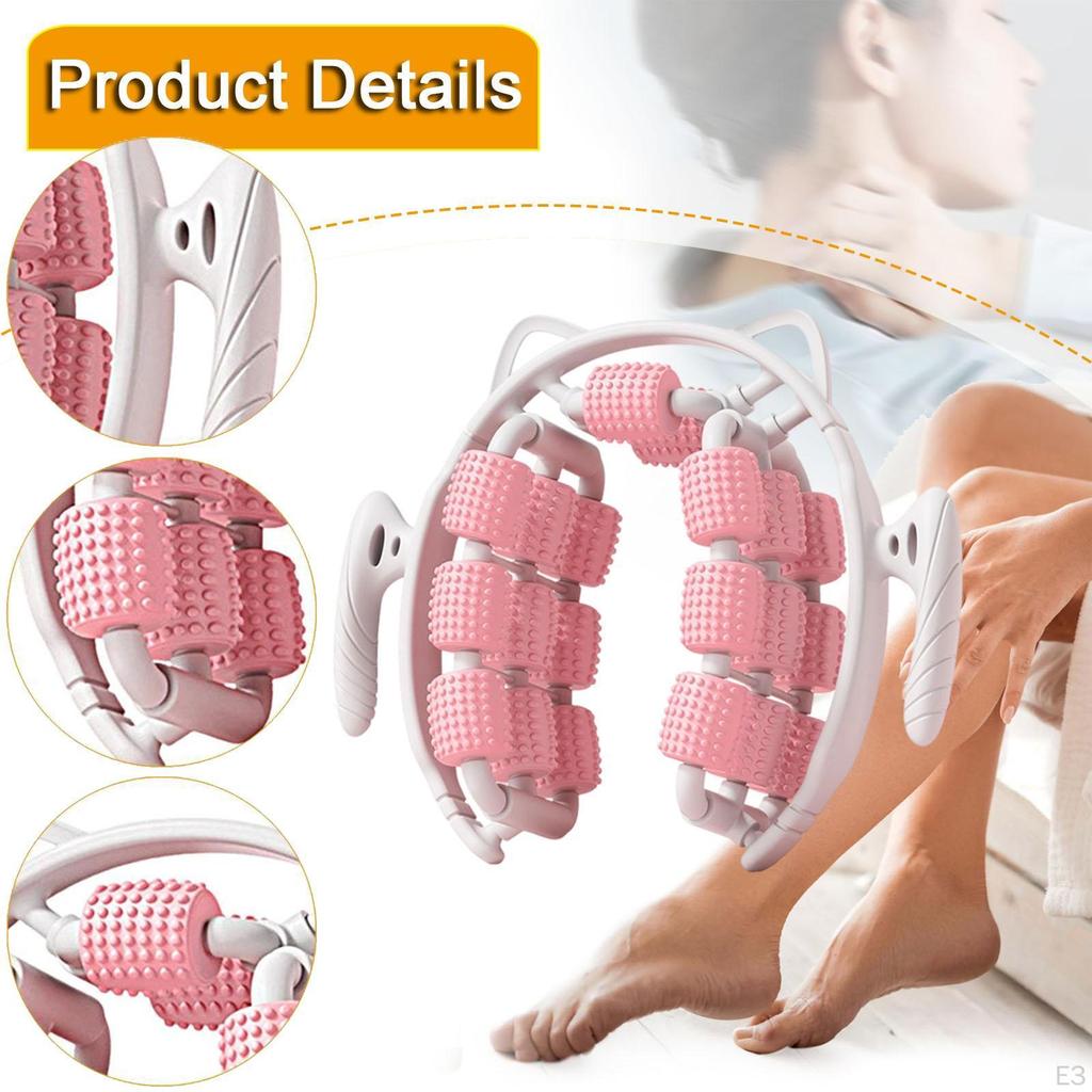 Massage Roller Circular Leg Clamp 20 Wheels Body Sculpting Portable Tool Muscle