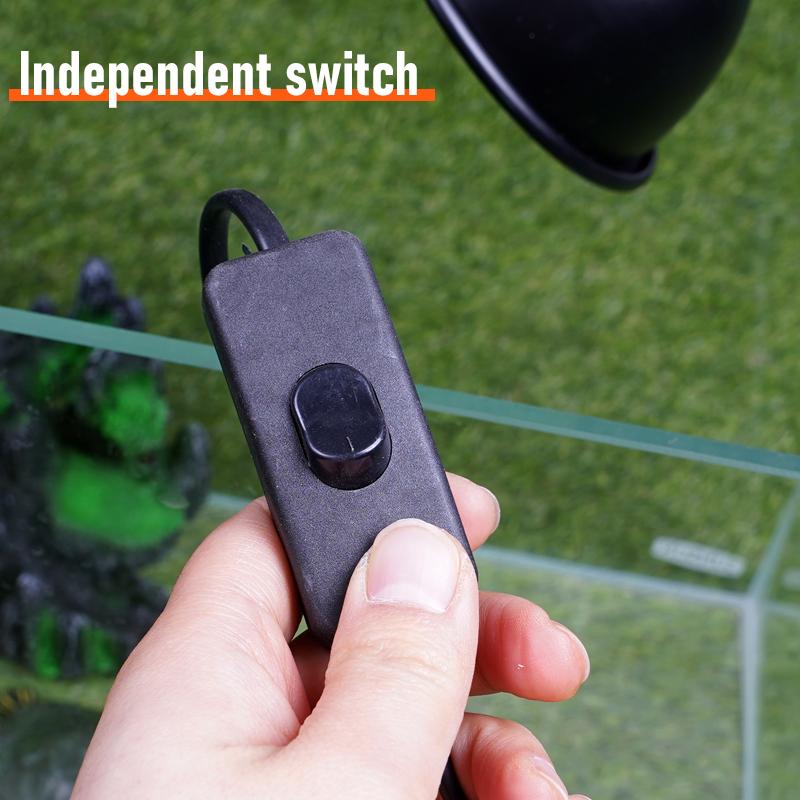 Reptilien Heizlampe Schirm Anti-Biss Verbrühschutz Keramik Heizlampe Schlangen Eidechsen Schildkröte Reptil Haustier Wärmespeicherlampe