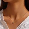 S925 Sterlingsilber Vergoldete Zirkonia Anhänger Halskette für Damen - Europäische & Amerikanische Heißverkaufte Minimalistische Schlüsselbein Kette