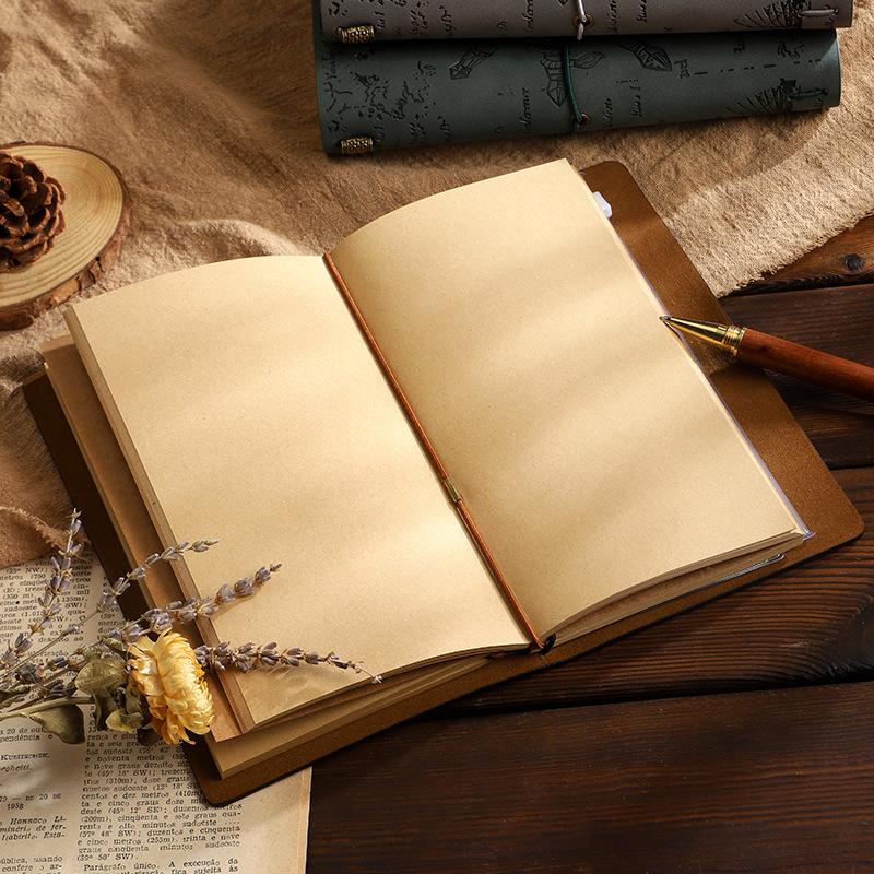 Vintage Strap Handbook Set Creative Note Diary Kraft Paper Notebook