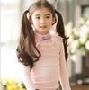 Girls' Spring & Autumn Korean Style Lace Beaded T-Shirt Top
