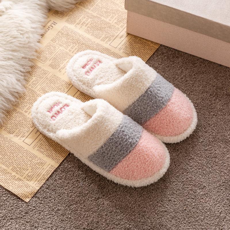 Popular Plush Cotton Slippers: Non-Slip, Warm Winter Footwear for Women, Men, and Couples – Perfect for Indoor or Outdoor Use.