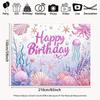 2D Pastel Underwater World Backdrop Pink Happy Birthday Kids Studio Photography Background