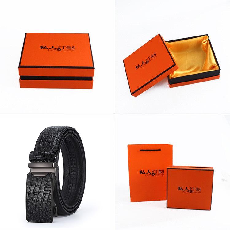 

Ремень мужской ремень из крокодиловой кожи среднего зеленого цвета с автоматической пряжкой класса люкс