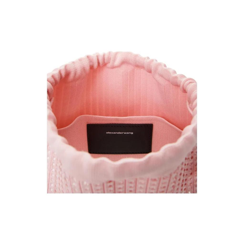 Alexander Wang Ryan Logo Print Polyester Handbag Small Size Women's Ballet Pink