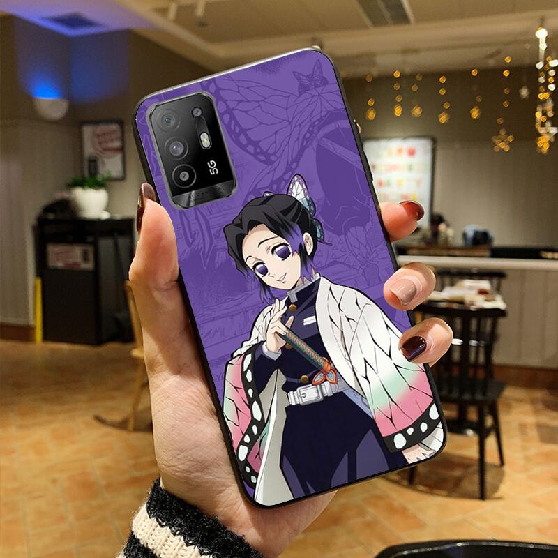 Anime Demon Slayer Kimetsu Kamado Phone Case for OPPO A54 A74 A94 A53S A9 A5 A15 A16 A91 A96 A76 Reno8 8Pro Reno2 Z