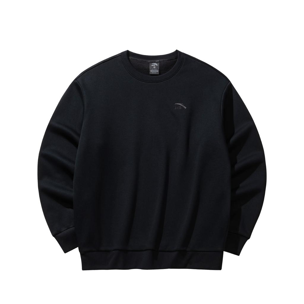 Anta Active Series 2025 Winter Pullover Sweatshirt Men sweatshirt Basic-Black 952548703-4