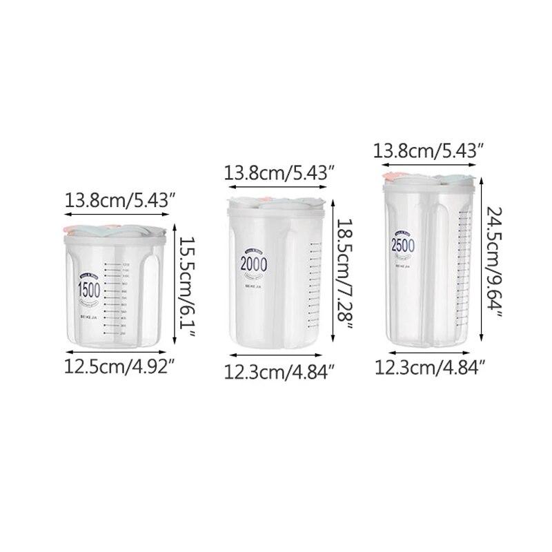 Kuchyňský uzavřený úložný box Zásobník na cereálie Zásobník na potraviny Rotační kelímky na suché potraviny Zásobník Pouzdro na mouku Organizér na obiloviny