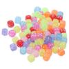80pcs Mixed Colors 6 Sides Dice Charming Beads Acrylic Clear Dice Beads  for Jewelry Making Supplies