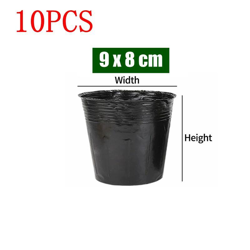 10/50/100Pcs Nursery Pot Garden Plastic Plant Seedling Cup Disposable Nutrient Bag Thickened Black Flowerpot Nutritional Bowl
