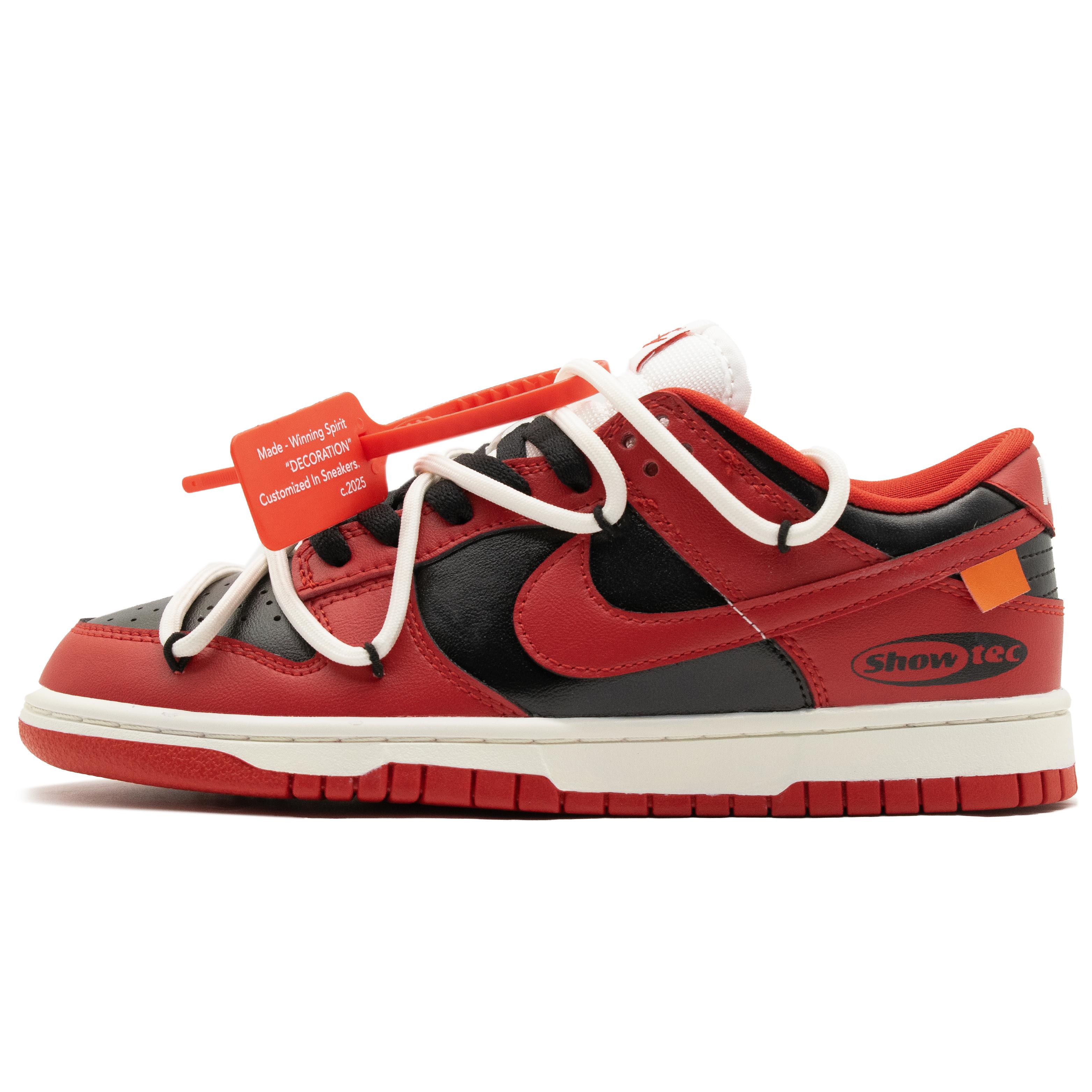

Nike Dunk Banned Area WS Slip Resistant Abrasion Resistant Low top Skateboard Shoes Unisex Black Red HF5441-104(Team520-) 42.5