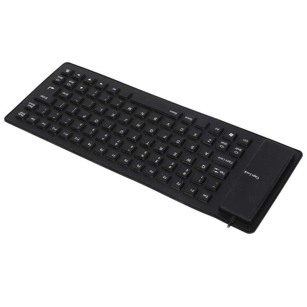 85 Keys USB Wired Keyboard Silent Keys Foldable Keyboard Portable Silicone Keyboard  Home