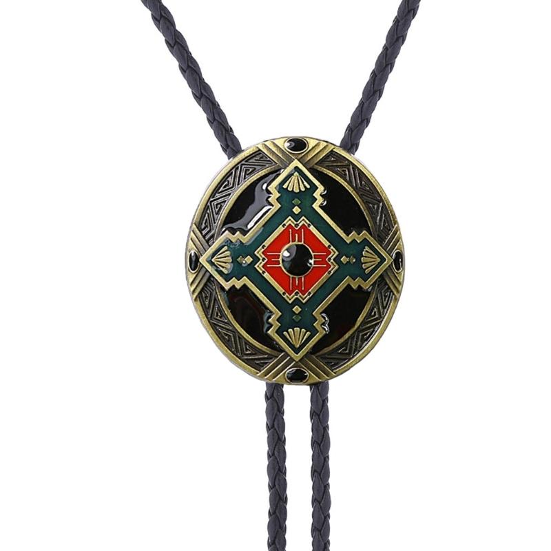 Western Cowboy Bolo Tie Totem Necktie  Lariat Necklace Costume Accessory Bolo Tie Western