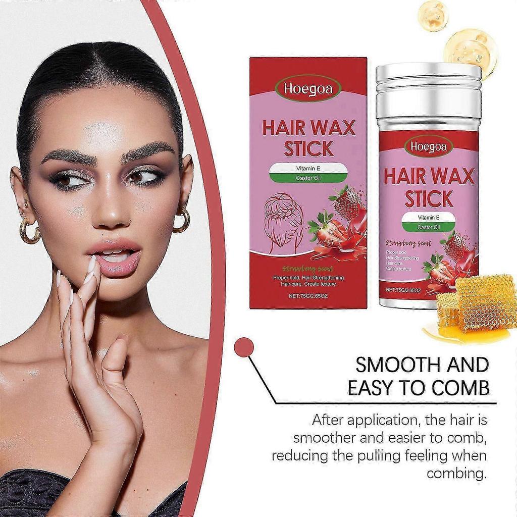 75g Professional Hair Wax Stick for Strong Hold Styling and Edge Control - Unisex