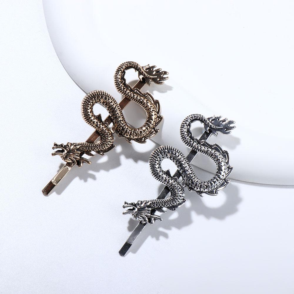 Geometric Shape Dragon Shape Hairpin Chinese Style Headwear Female Hair Accessories Metal Hair Clip