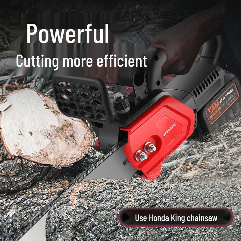 Imported High-Power Cordless Electric Chainsaw - Multifunctional, Ideal for Sawing, Cutting, and Felling Trees, Perfect for Household and Outdoor Use.