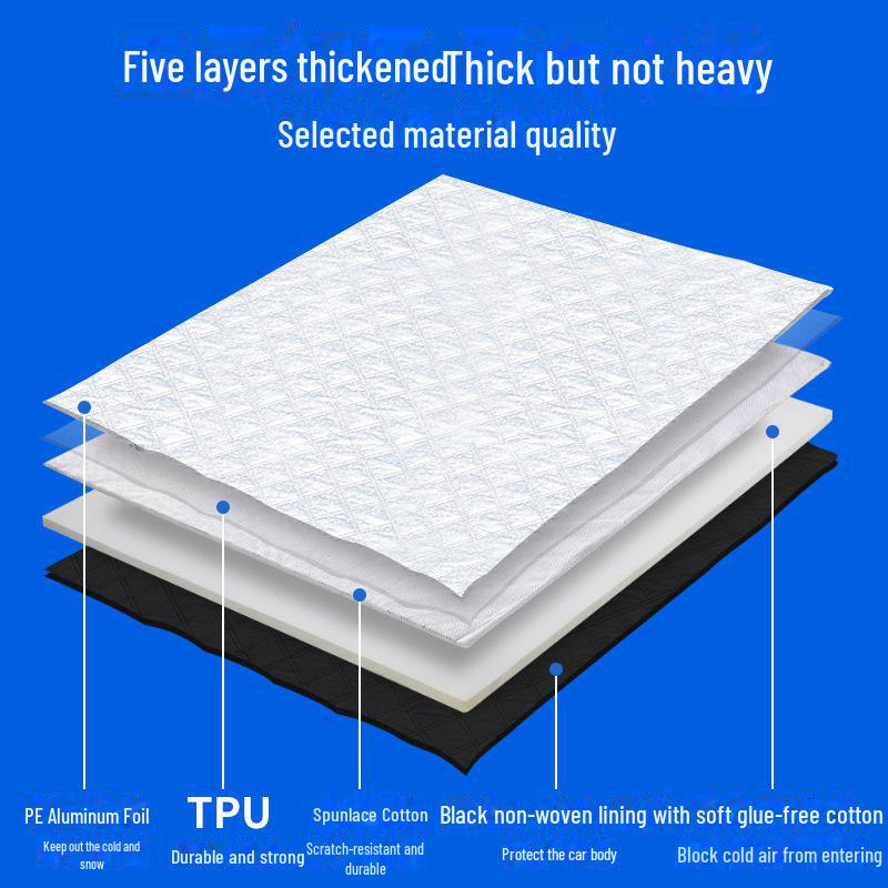 Car Snow Shield Half Cover: Thickened Anti-Frost & Anti-Snow Shields Front Windshield from Freezing.