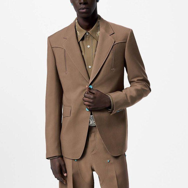 Louis Vuitton FW24 Business Suit Coat Men's Khaki 1AFWNK
