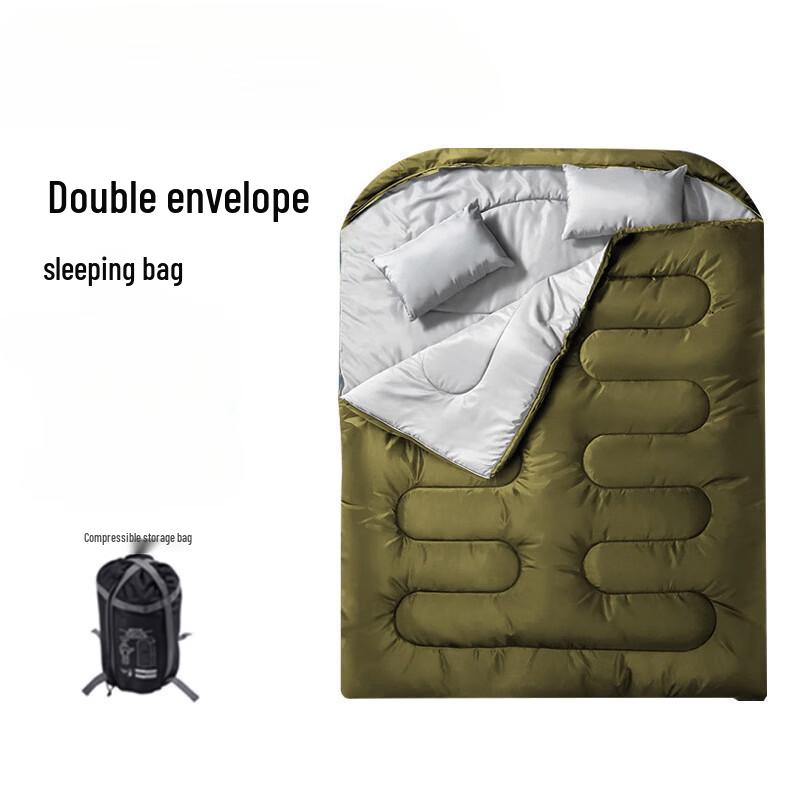 OLOEY Thickened Outdoor Double Sleeping Bag